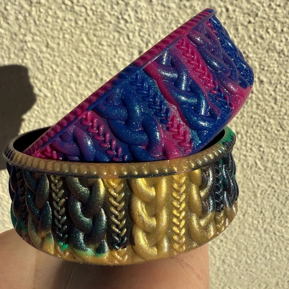 Colorful Knit-Patterned Boots - Picture 2 of 5